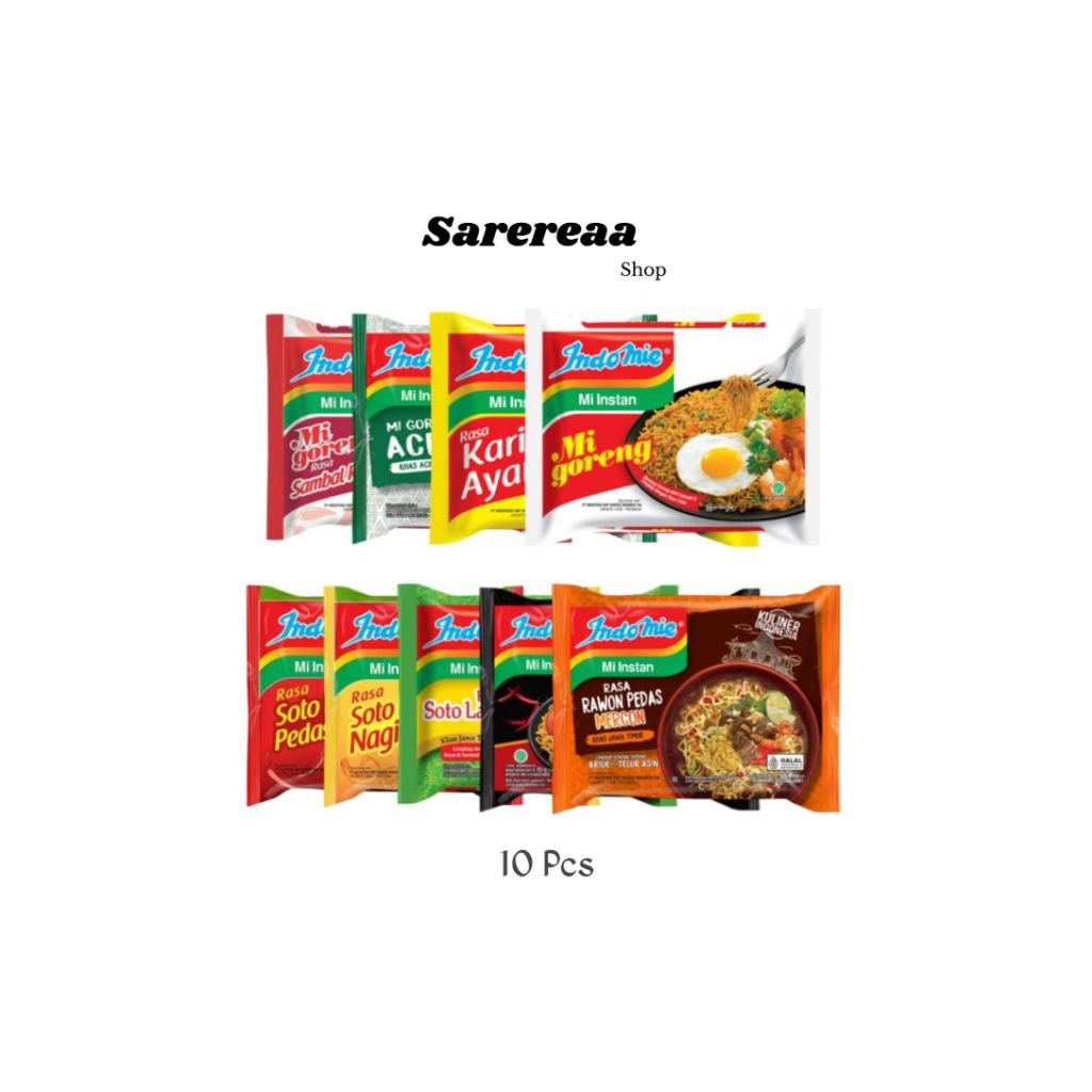 Indomie Goreng, Kari Ayam, Mie Aceh, Sambal Rica - Rica, Rawon Pedas Mercon, Hype Abis Ayam Geprek, 