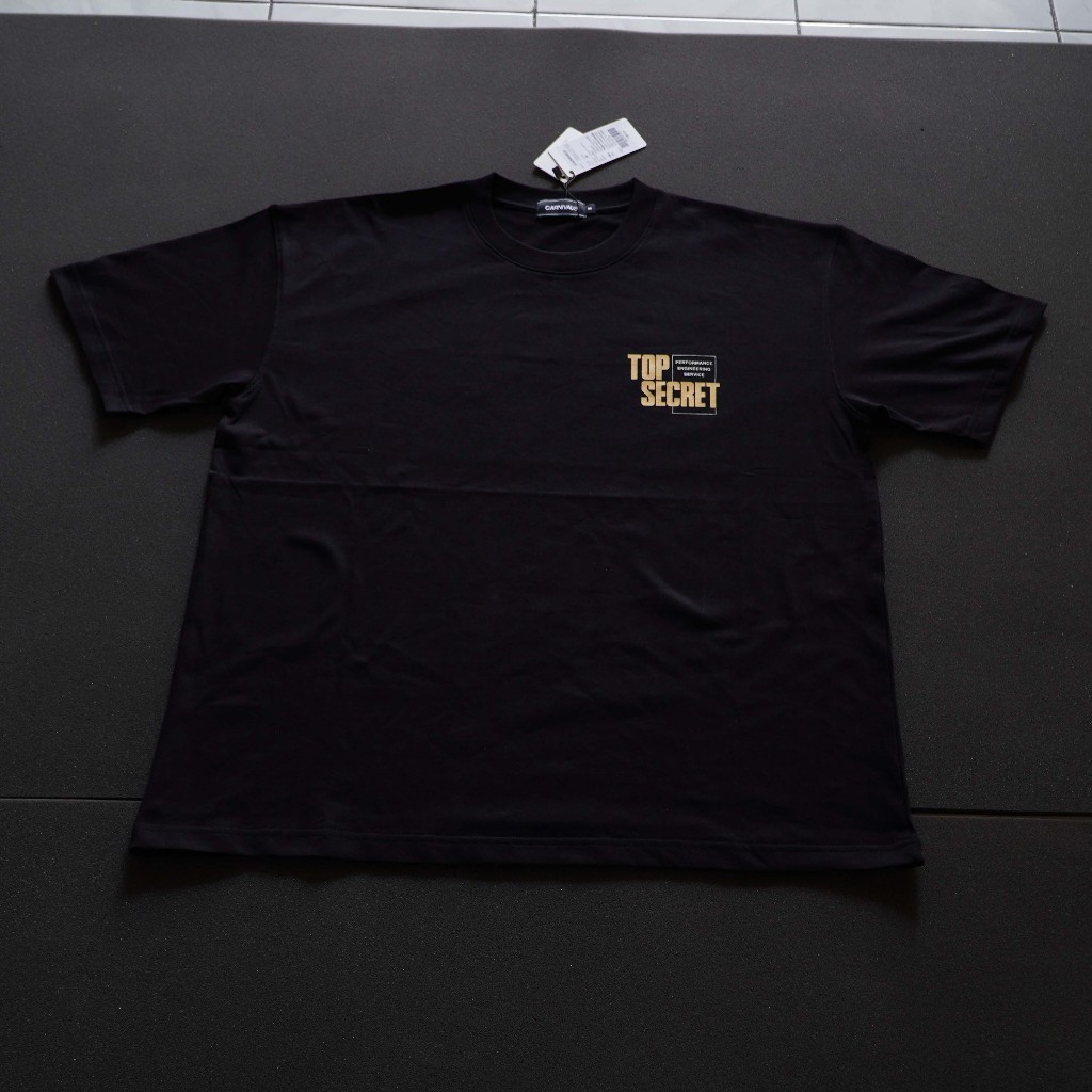 Kaos T-shirt OVS Carnival x Top Secret Sponsors Black sz M LD60cm Original Jepang