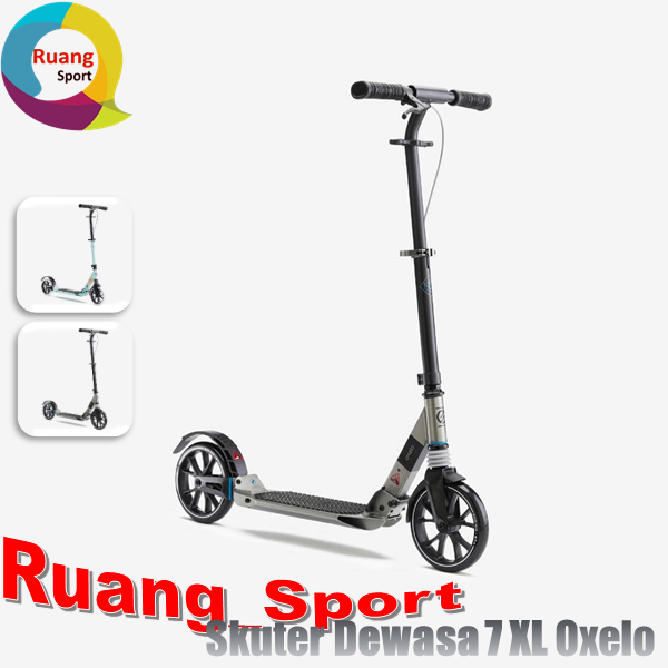 Oxelo Skuter Otoped Dewasa Town 7XL Adult Scooter Otoped Lipat Original Produk Import - Hitam