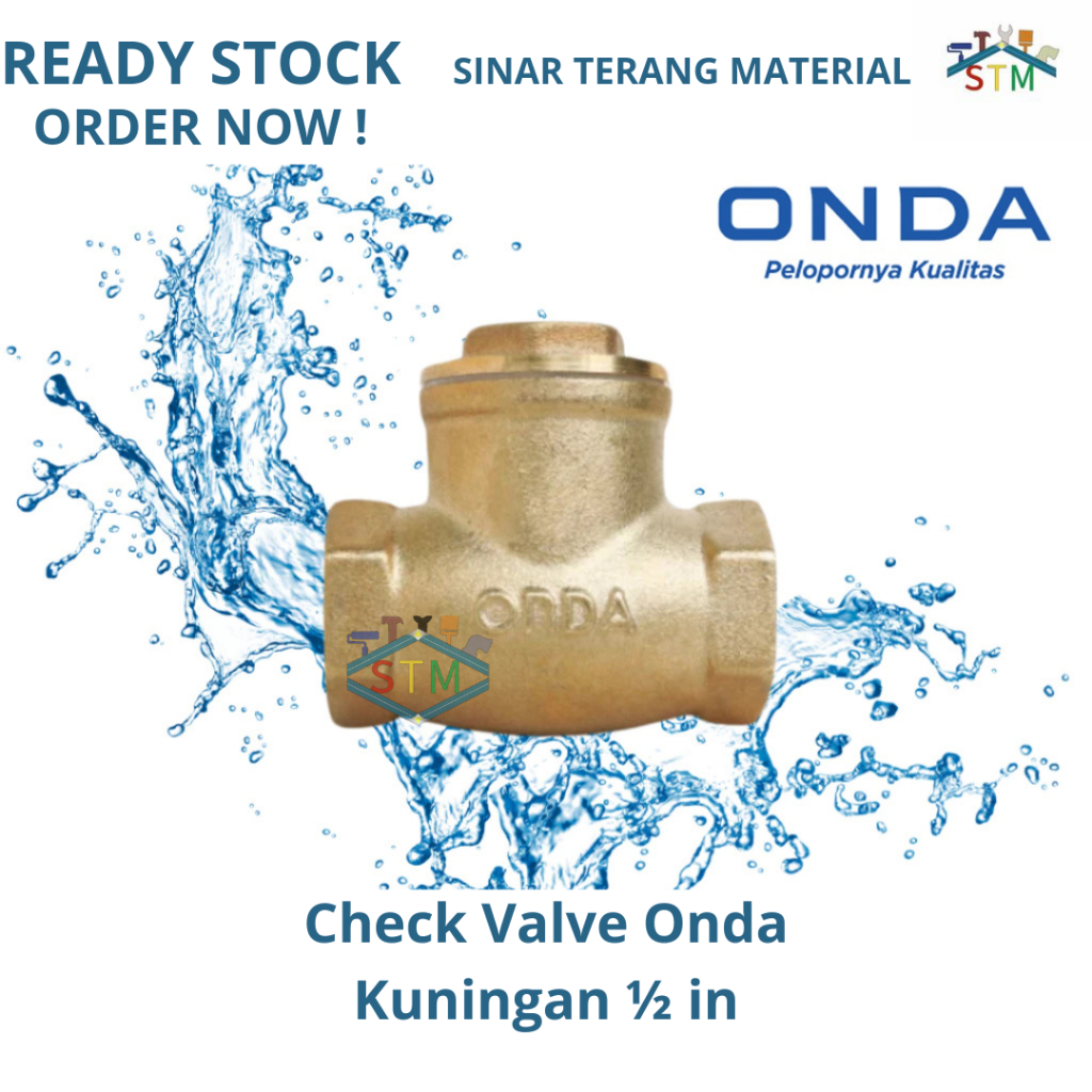 Onda Check Valve Kuningan 1/2" / Check Valve 1/2" / Swing Check Valve Onda