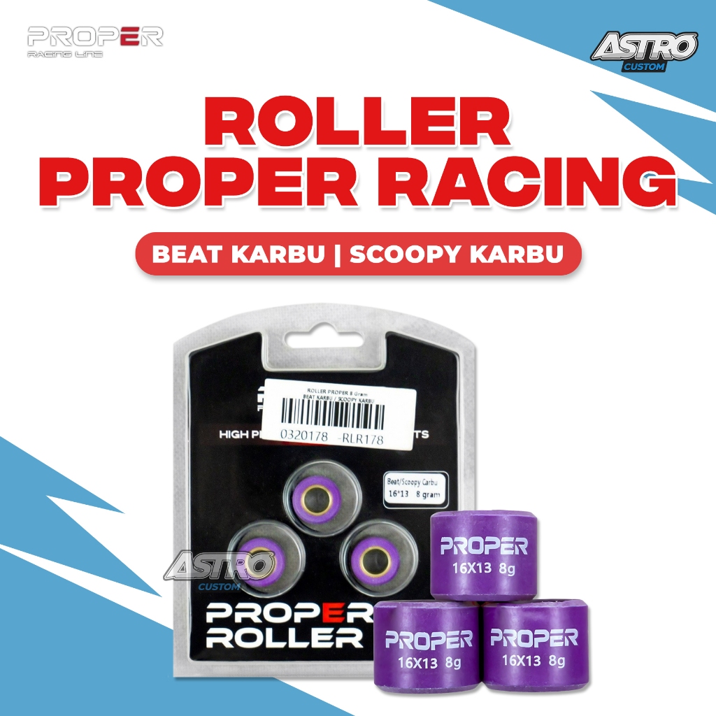 Roller Proper Racing Line Beat Karbu Scoopy Karbu Roler Loler Mangkok Anti Gredeg Upgrade CVT Astro