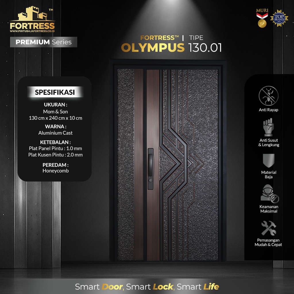 Pintu Baja Fortress | Pintu Baja Premium Series OLYMPUS 130X240 FORTRESS