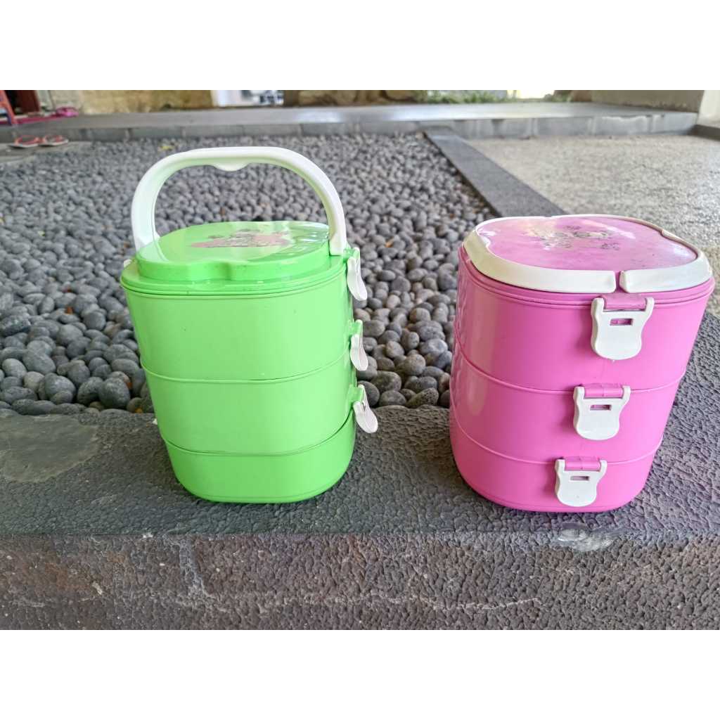 GROSIR 12 PCs Keranjang Makan Anak Susun 3