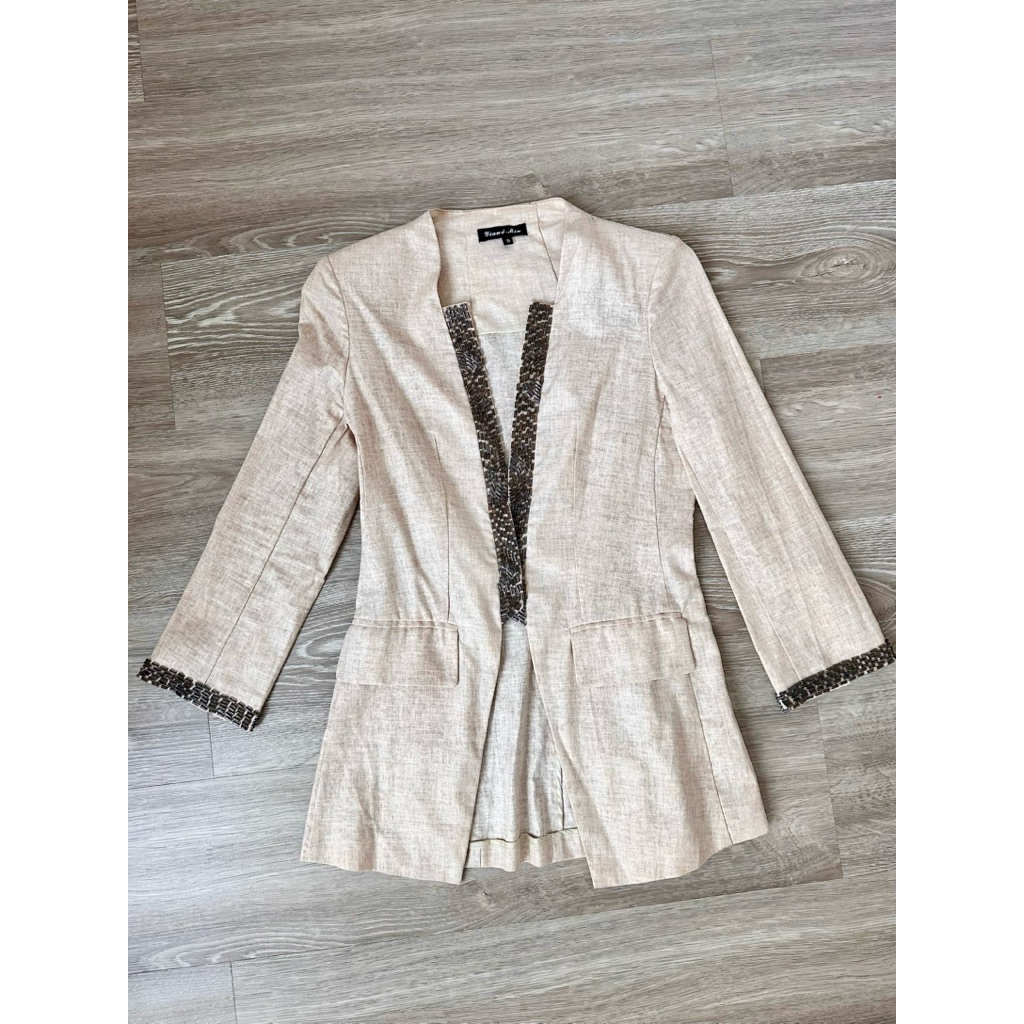 Preloved Blazer Linen Payet Size S