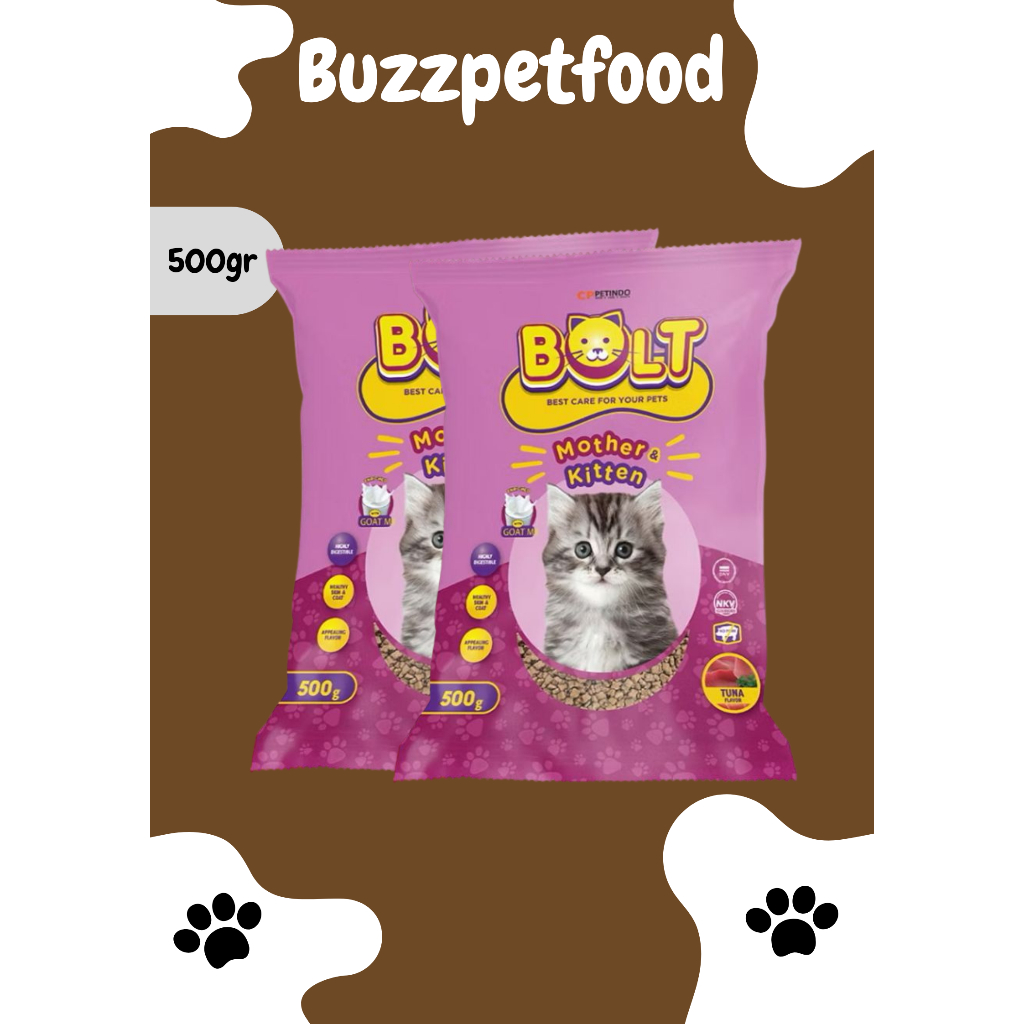 Bolt Makanan Kucing Kitten Freshpack 500gr - Makanan Kucing Kitten