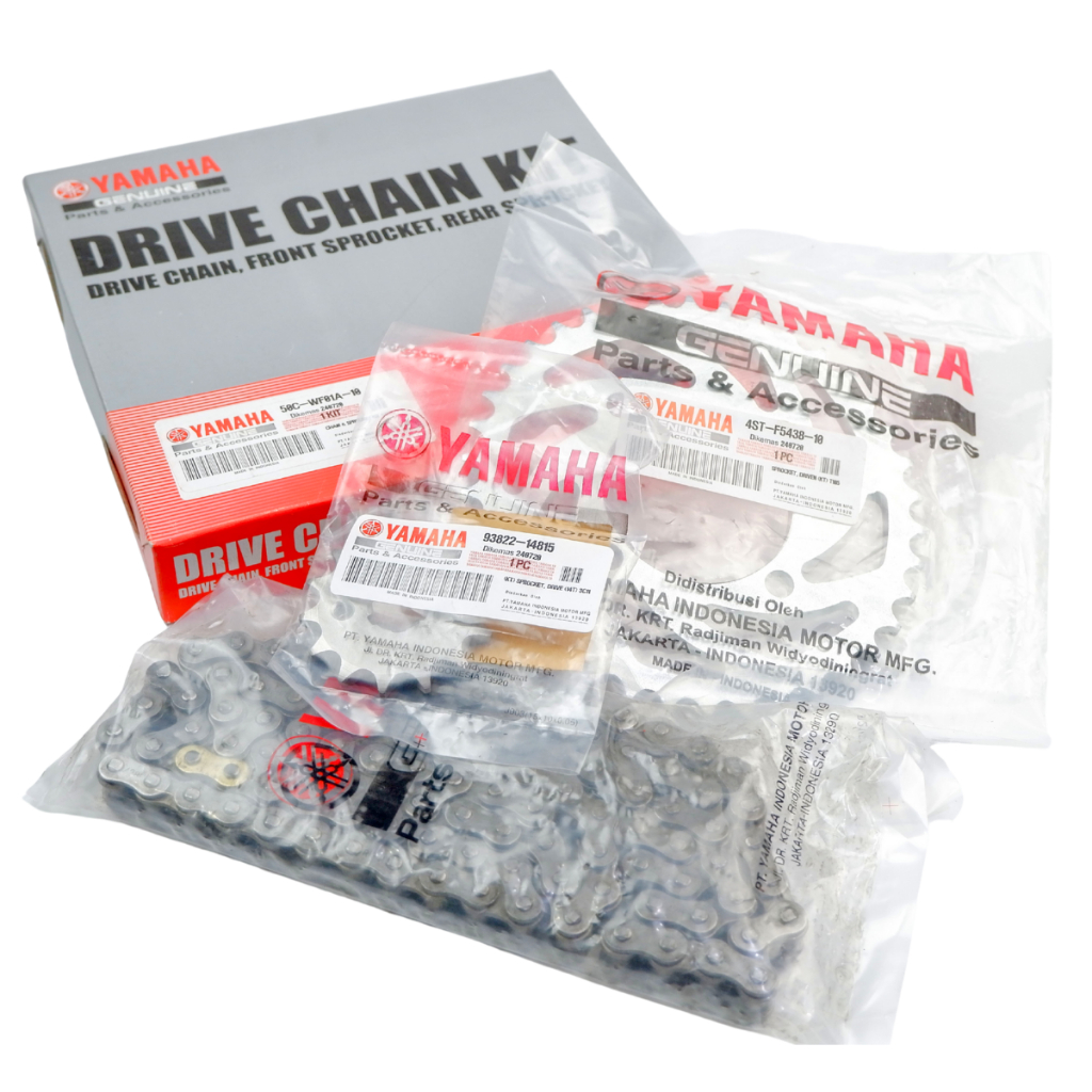 Gearset Motor Jupiter MX / Rantai Gear Set Komplit Yamaha Jupiter MX 135 / Jupiter MX New 50C