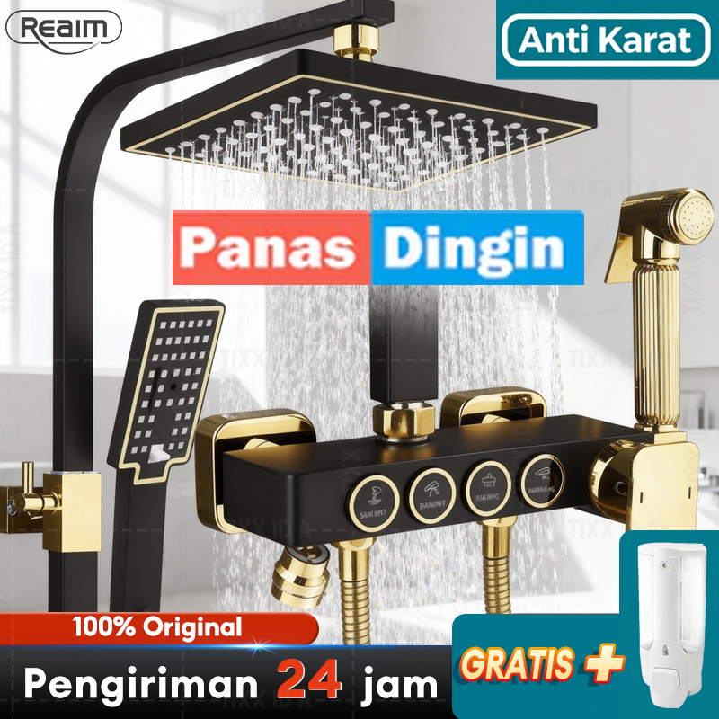 Shower kamar mandi shower mandi 4 in 1 shower set  shower panas dingin shower stainless Anti Karat