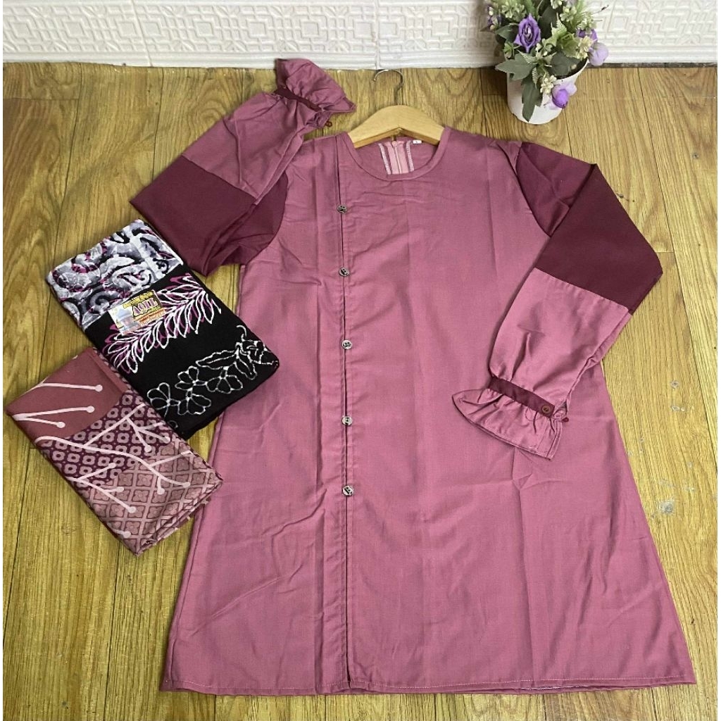 Setelan Santri Putri // Set Tunik Terbaru // Set santri lengkap