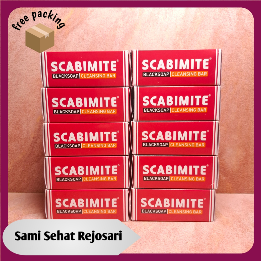 10 Box SCABIMITE BLACKSOAP CLEANSING BAR 60 GRAM