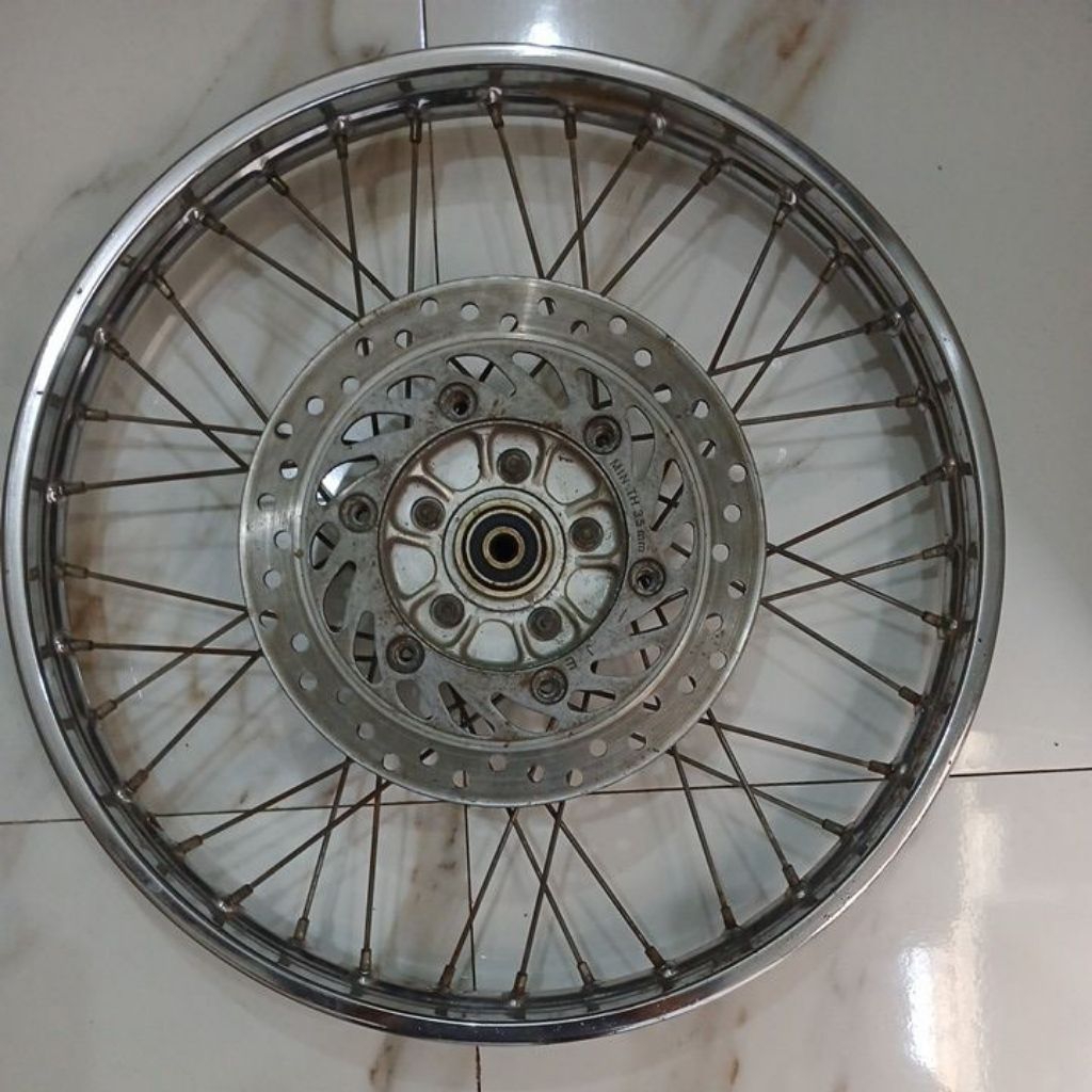 velg depan saja set piringan plendes megapro primus original second siap pakai