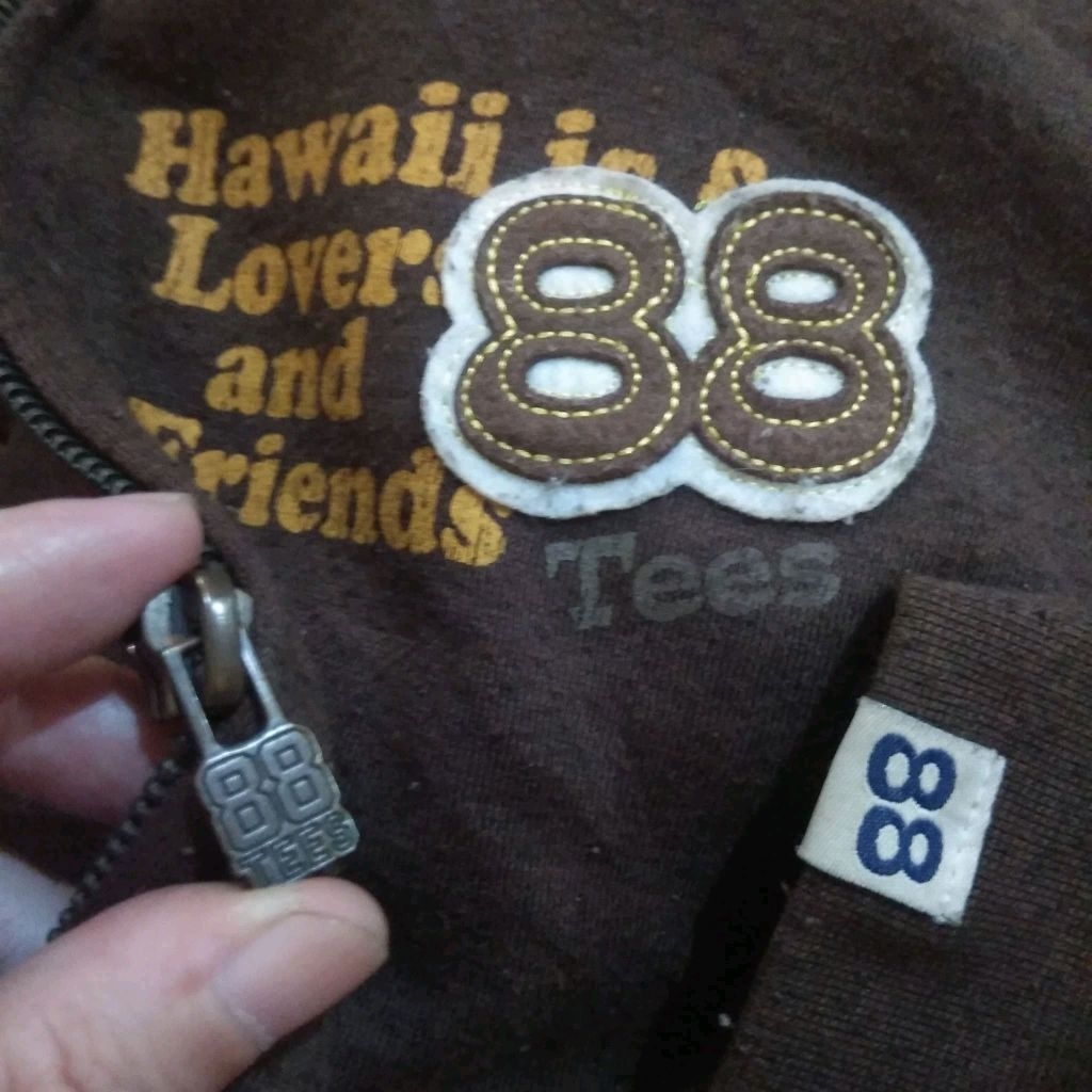 Aloha Hawaii Vintage 88 Tees Original , Zip Hoodie sweater 80s , Lawas