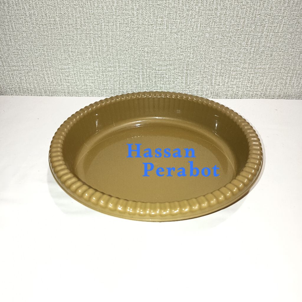 [ SATUAN ] Nampan Bulat Renda Nampan Plastik Warna Gold SUSAN