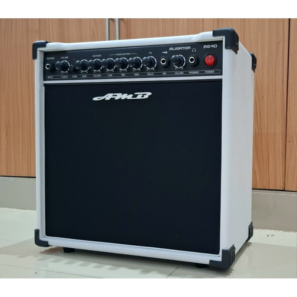 Ampli gitar 8 inch 3 input distorsi delay bisa utuk karaoke termurah bergaransi
