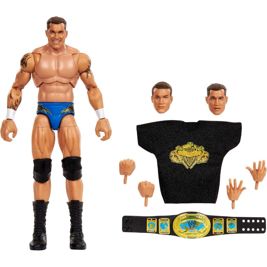 Mattel WWE Ultimate Edition Randy Orton 6-inch Action Figure & Accessories Fan Takeover Set, 10+ Pie