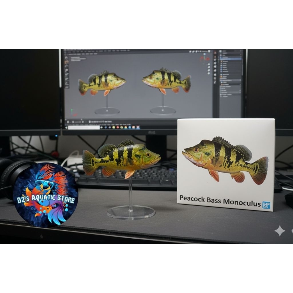 Hiasan Aquarium Pbass Mono GM Baby Full Pelet 6/7