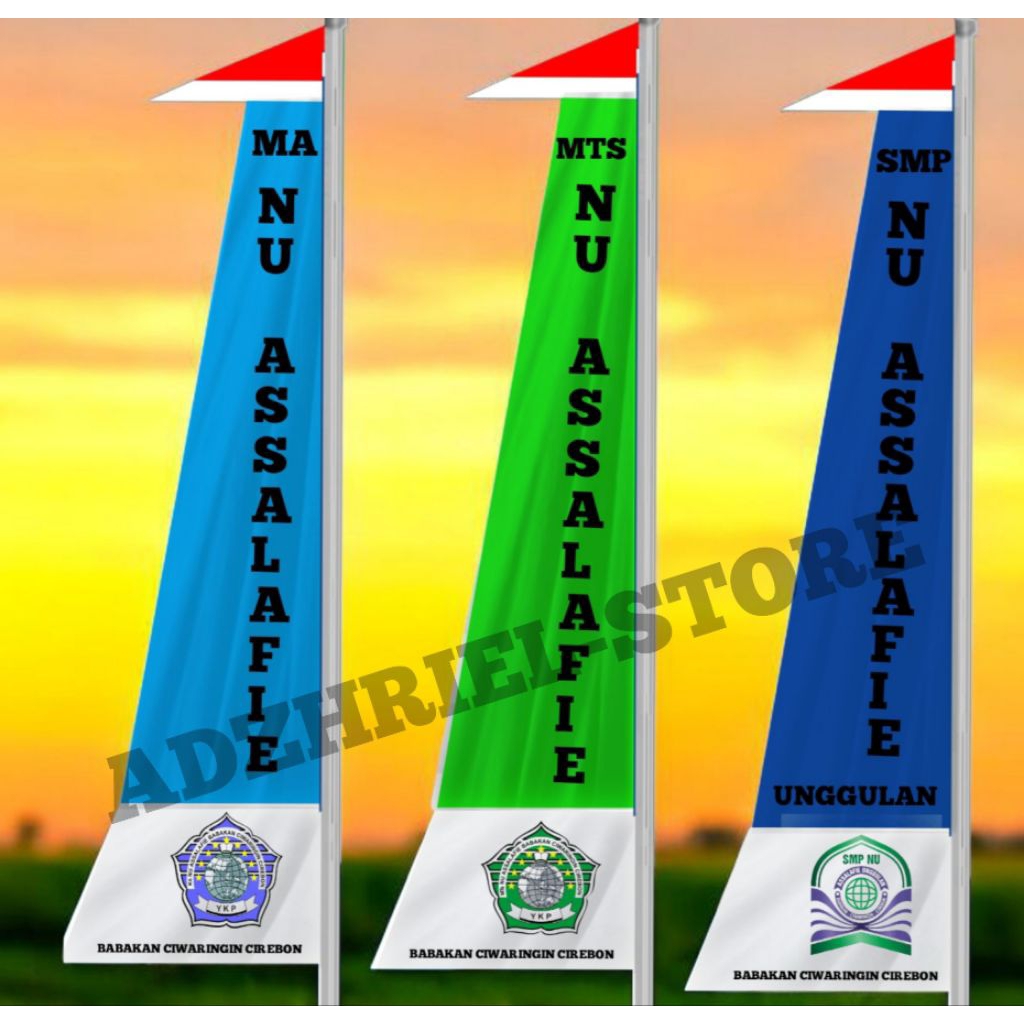 UMBUL-UMBUL CUSTOM REQUEST SABLON LOGO & TULISAN 4 MTR