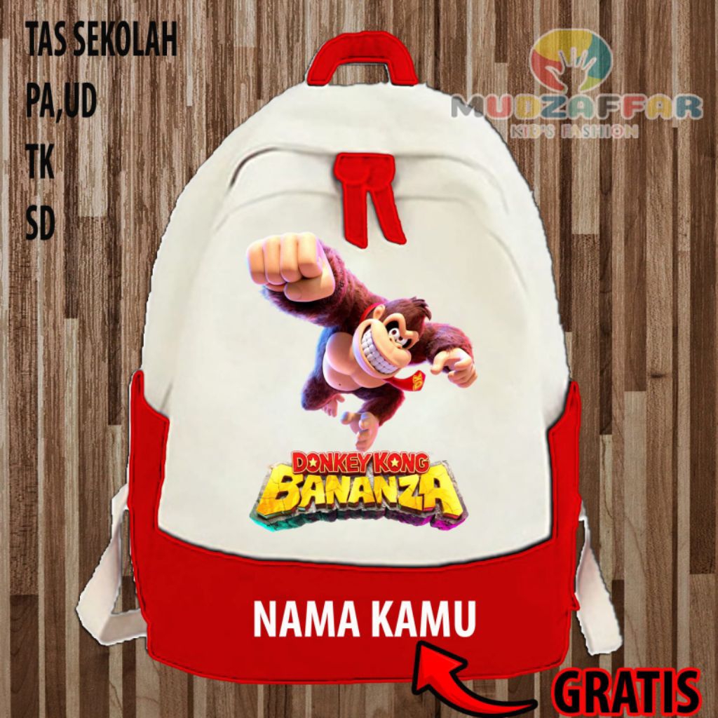 TAS RANSEL ANAK TK PAUD SD DONKEY KONG BANANZA TAS ANAK ANAK DONKEY KONG BANANZA