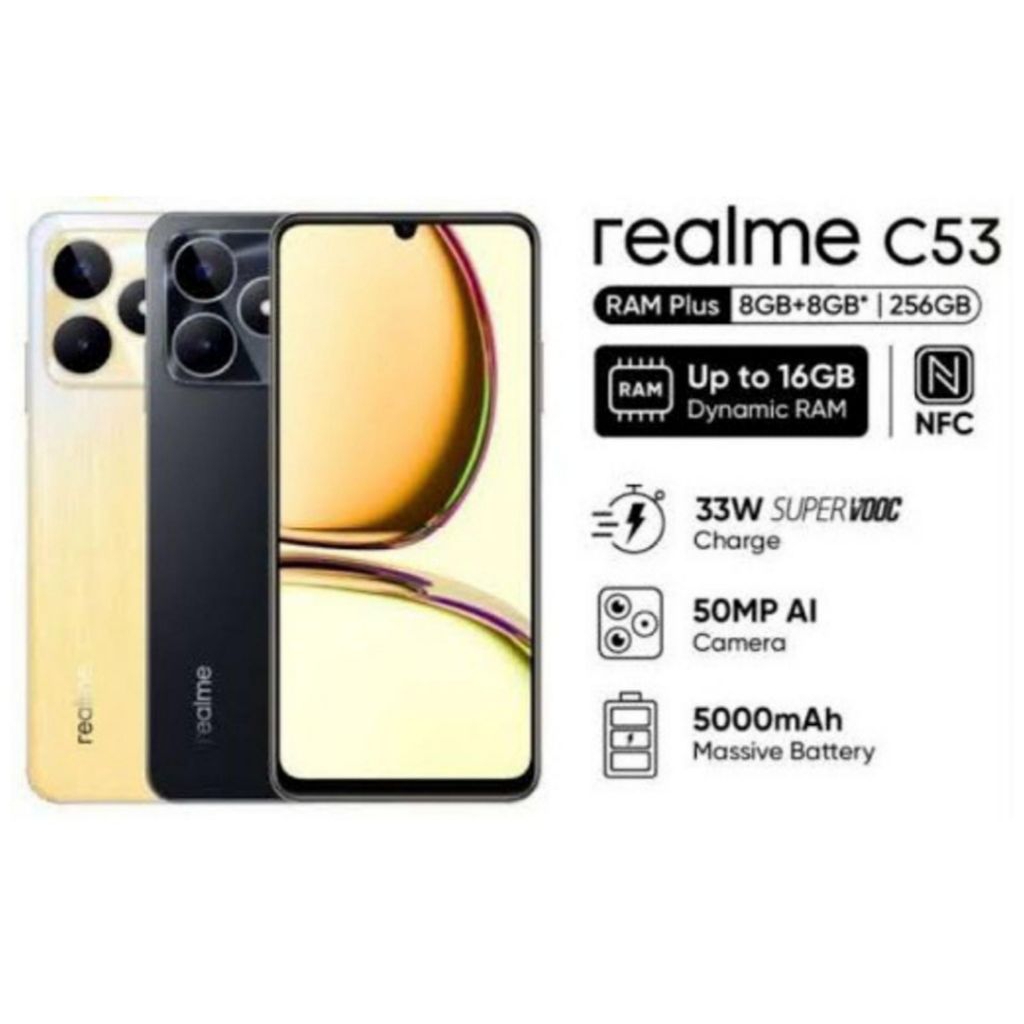 HP REALME C53 8/256 GB - REALMI C53 RAM 8GB ROM 256GB GARANSI RESMI INDO