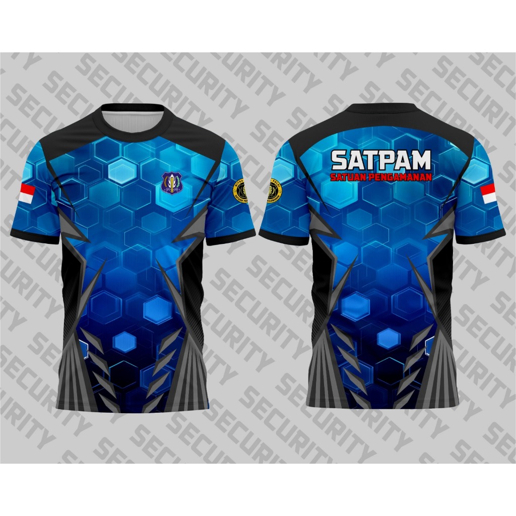 ELIET PRINT-JERSEY SATPAM TERBARU 2025//KAOS SECURITY//FULLPRINTING//GRATIS NAMA