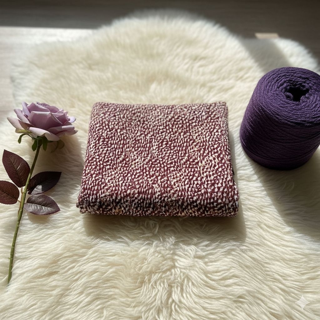 Kain Ceruty Yoryu Sifon Premium Motif Bunga Abstrak Gliter Meteran - Bahan Dress Kebaya Outer Akt