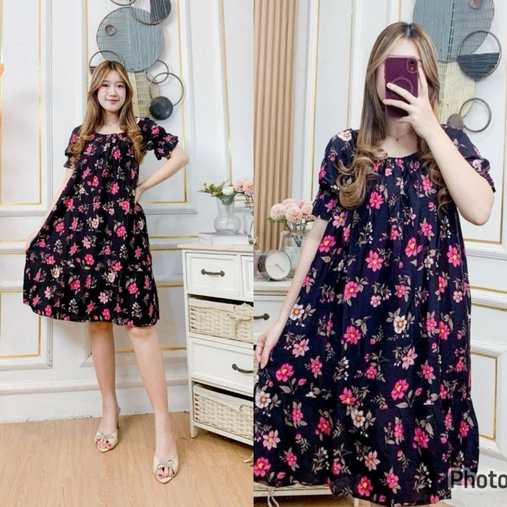 daster bali super jumbo pendek enzy LD 140