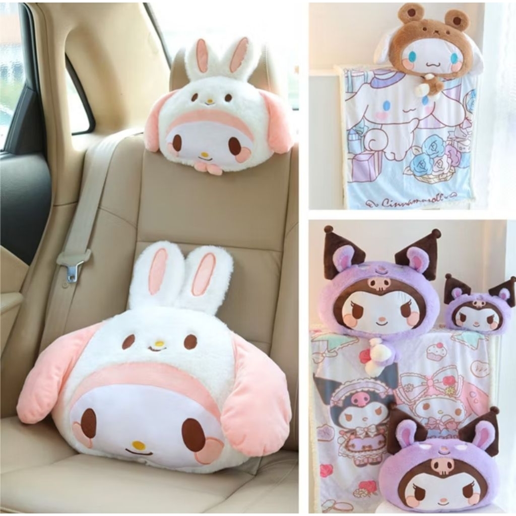 Bantal Selimut Boneka cinnamorol melody kuromi Bahan Plush balmut bantal lucu imut murah