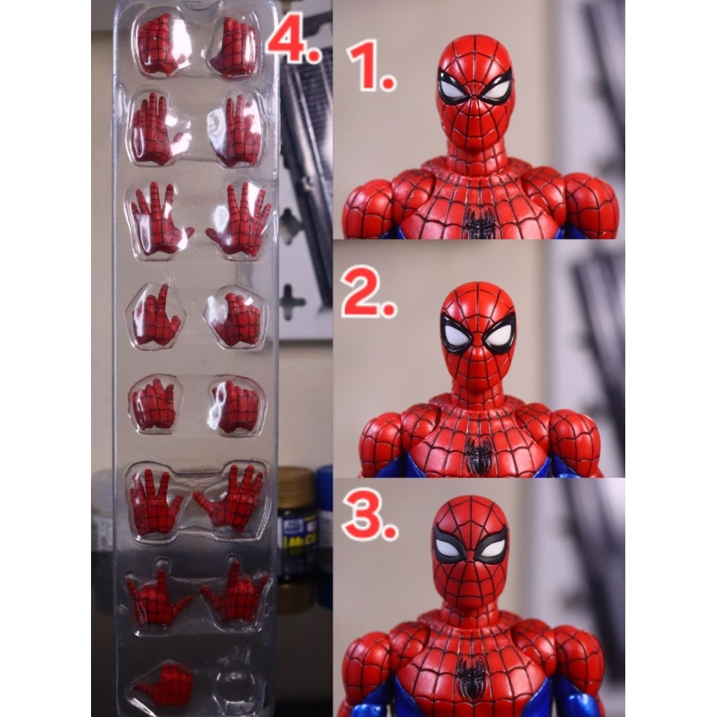 Custom Headsculpt CT Toys Spiderman & Part Hands Mezco Amazing Spiderman