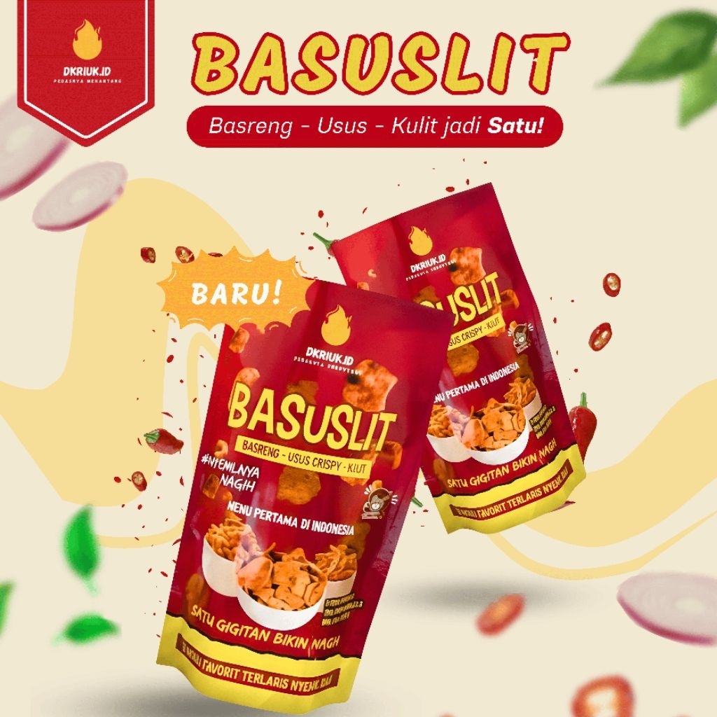 Dkriuk.id  [BASRENG USUS KULIT] Basreng Mix Usus Kulit Pedas Daun Jeruk TERMURAH [BISA COD]