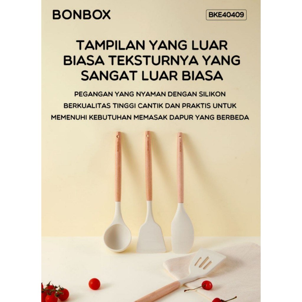 Sendok Masak Silikon BKE40409/ Sendok Masak Anti Karat/ Spatula Masak
