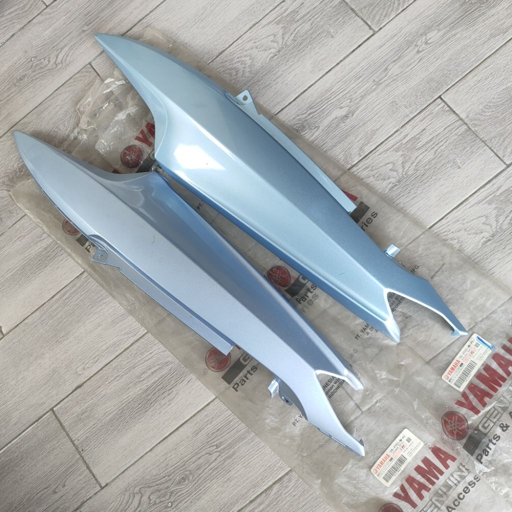 Cover side cover samping kanan kiri 1 set biru telur asin PPBM2 Mio Sporty Original Asli Yamaha 5TL-