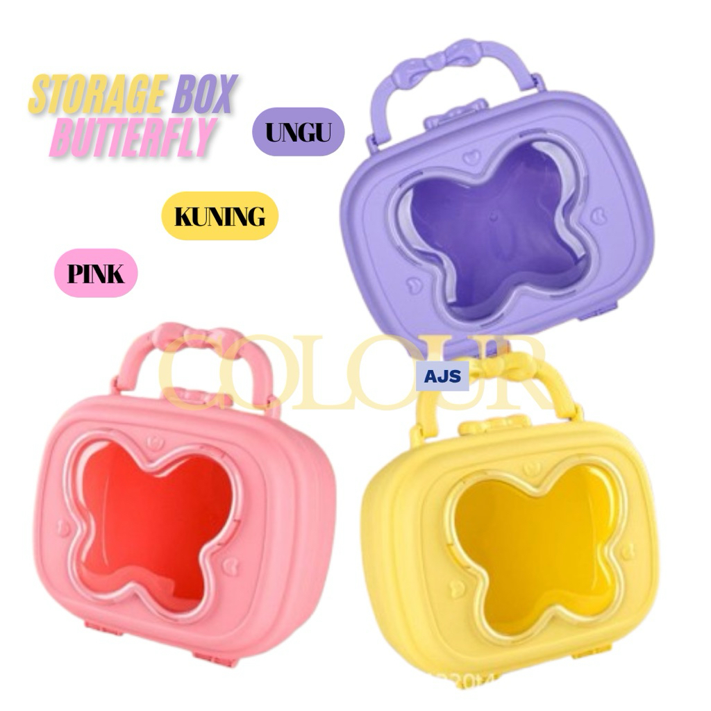 AJS Kotak penyimpanan serbaguna/kotak kupu arsthetic/box butterfly/kotak lucu / wadah penyimpanan/mi