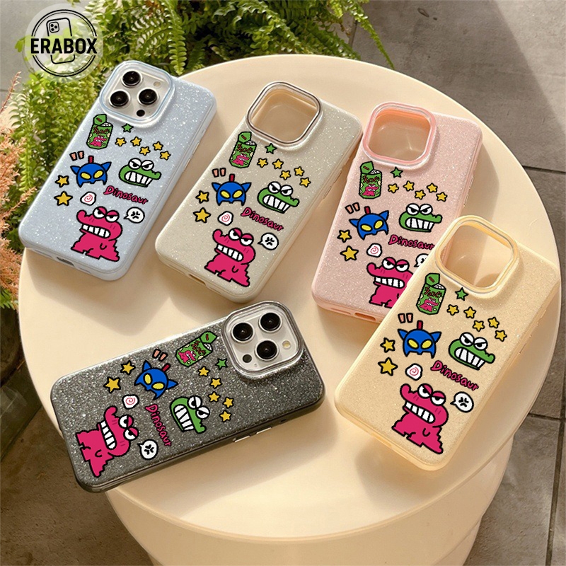 TP8024 Casing Case Stardust Glitter dinosaur pattern cute Compatible For Iphone 7 8 7+ 8+ X Xs Xr 11