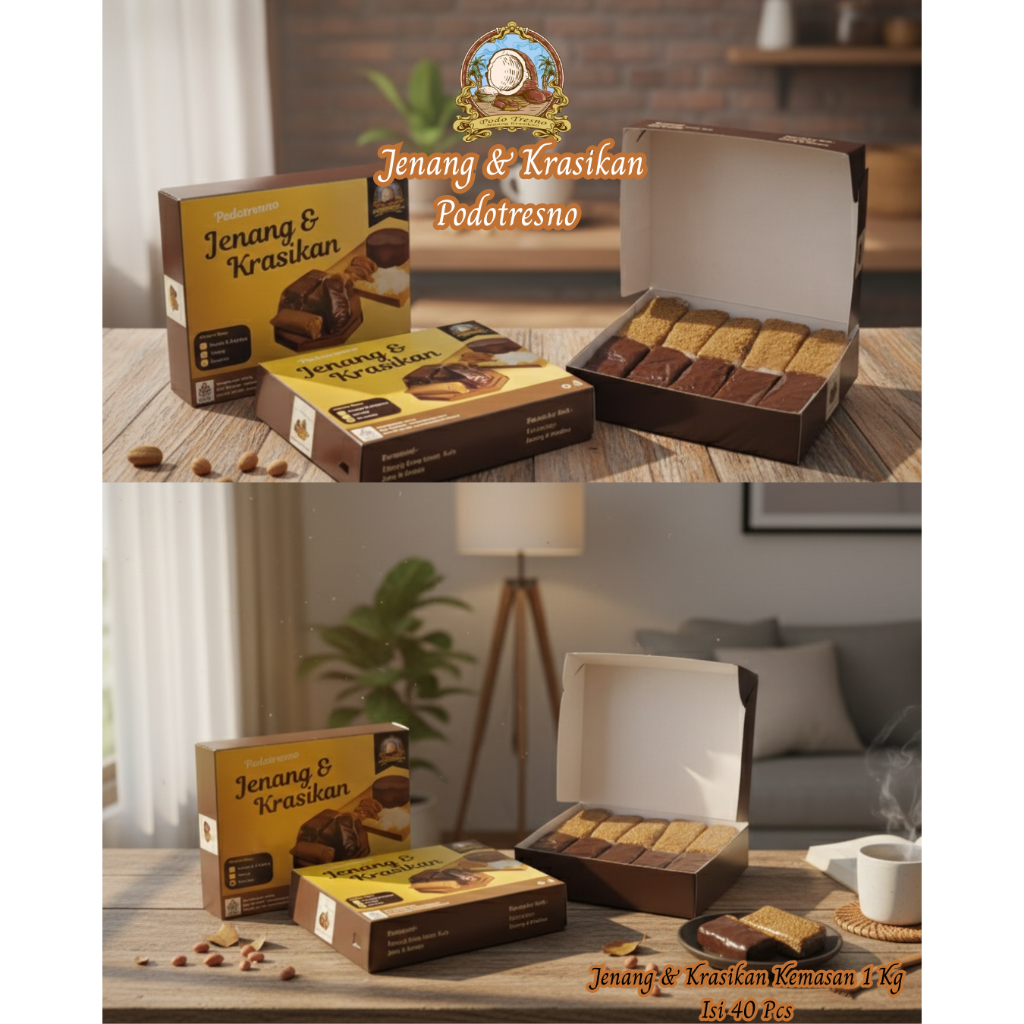 Jenang Dodol & Krasikan Berat 1 Kg Isi 40 Potong