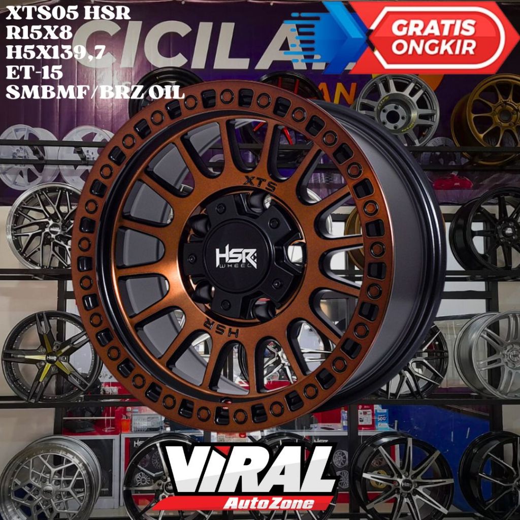 Velg Mobil HSR XTS05 RING 15 R15 UNTUK ESCUDO , SIDEKICK , FEROZA , TAFT
