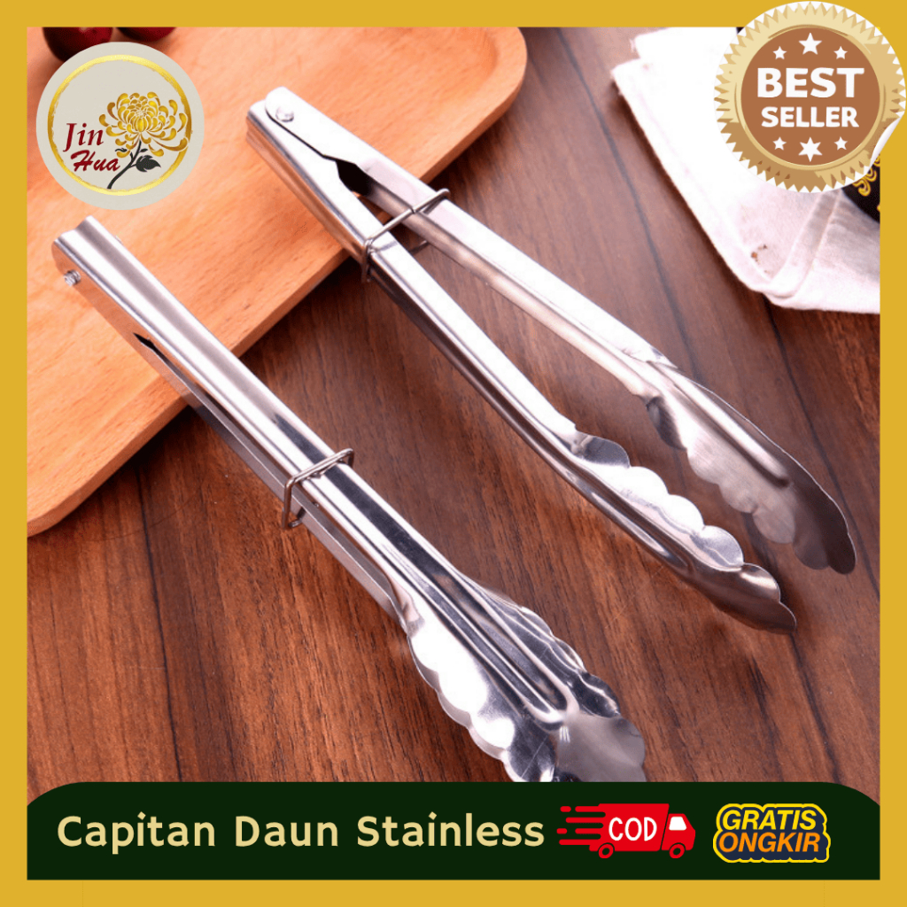 JH Capitan Stainless Steel / Penjepit Makanan Kue / Capitan Makanan Stainless / Alat Capit Makanan