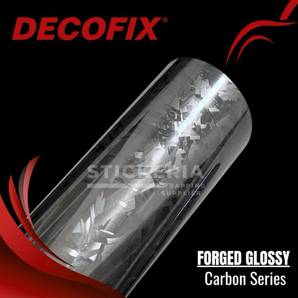 Skotlet Carbon Forged Glossy Sticker Carbon Forged HItam Kilap