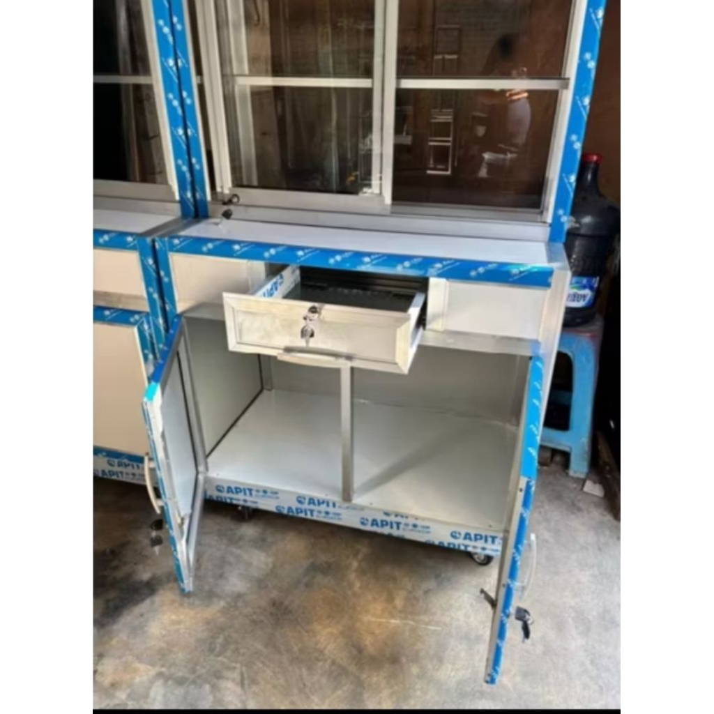 etalase rombong aluminium