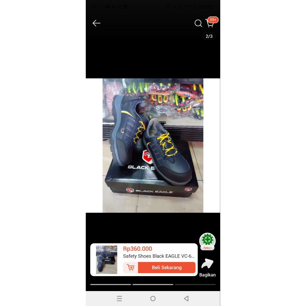 sepatu safety black Eagle