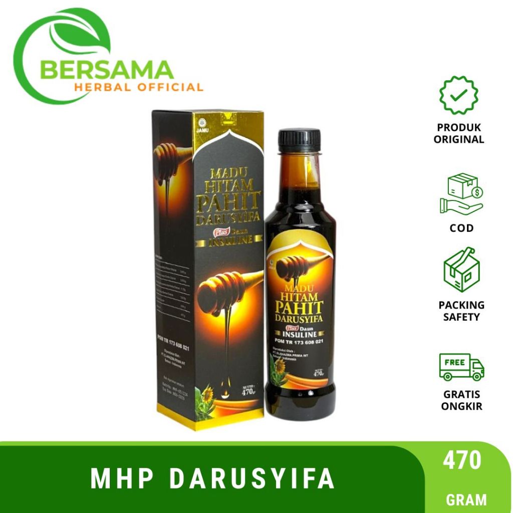 Madu Hitam Pahit Insulin Darusyifa | Madu Hitam Pahit Insuline Darusyifa | Madu Hitam Insuline 470gr