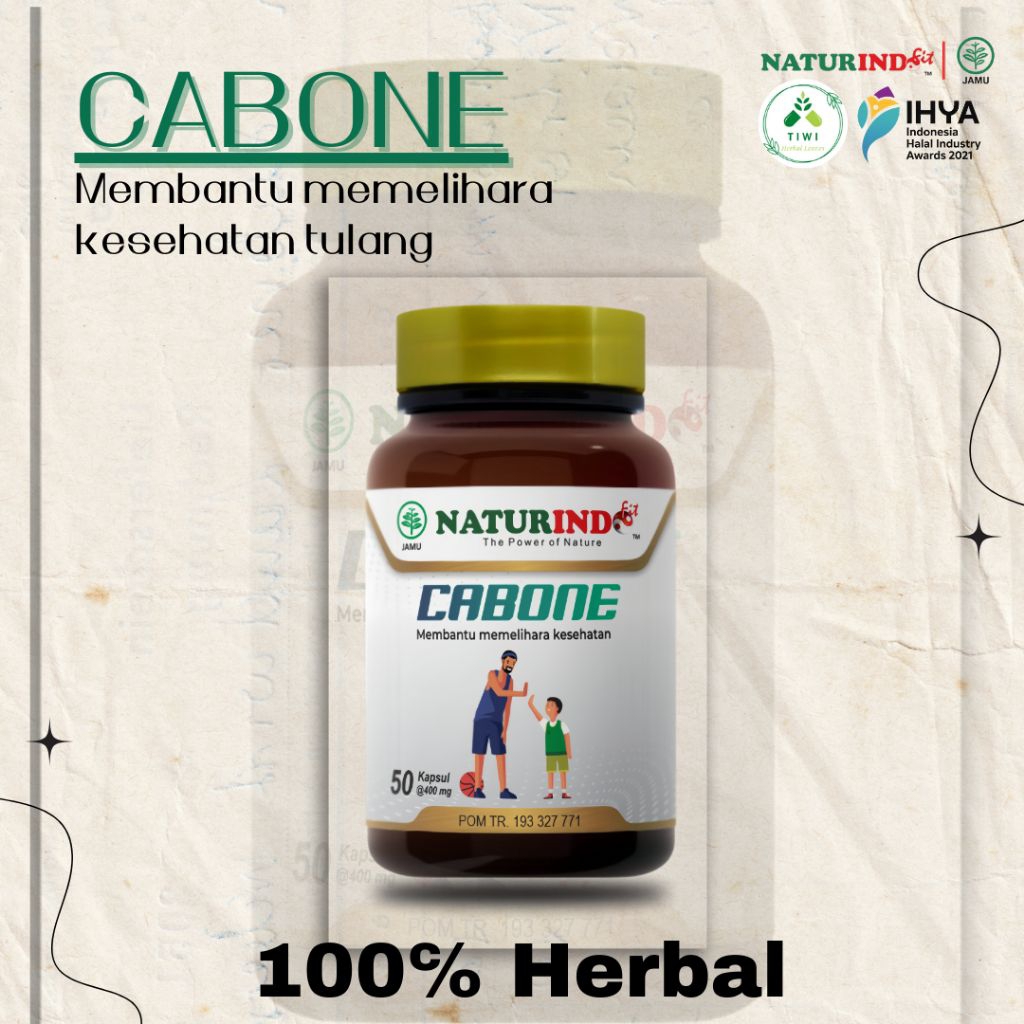 CABONE Naturindo Obat Sakit Gigi Penambah Kalsium Tulang