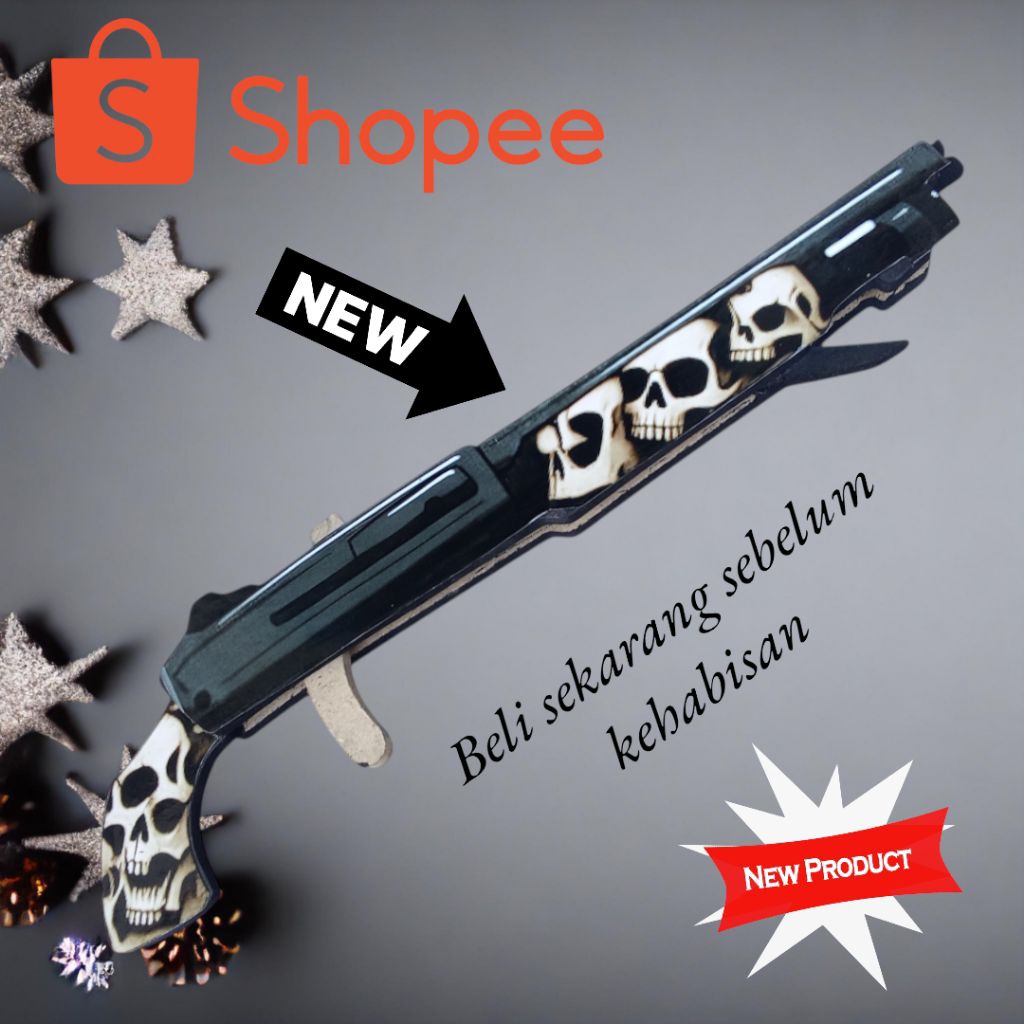 tembakan mainan SG tengkorak(shotgun skin tengkorak)