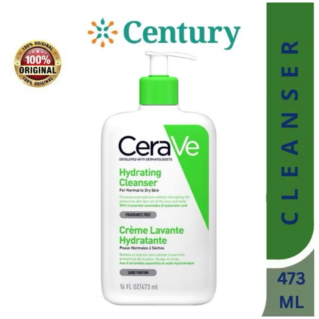 CERAVE HYDRATING CLEANSER 473ML / PERAWATAM WAJAH / FACIAL CLEANSER /