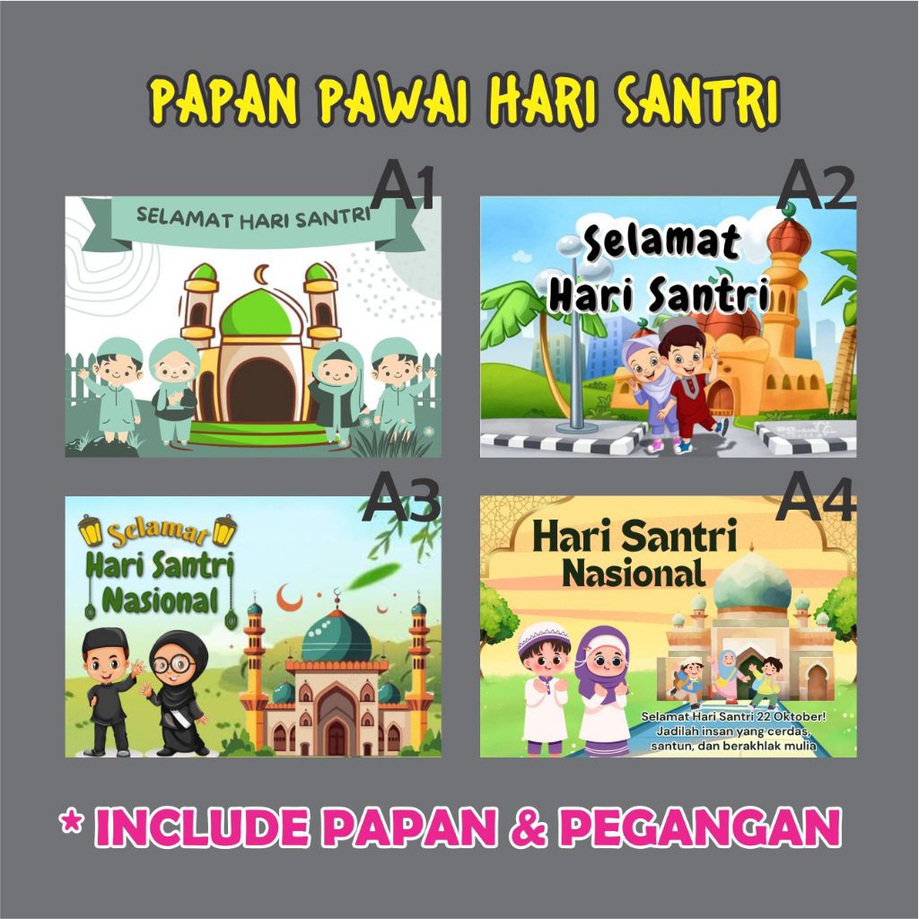 Papan Pawai Hari Santri / Papan Kirab / Poster / Pesantren / Santri