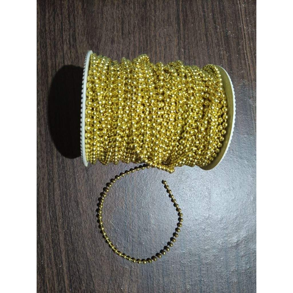 Mote lada renteng gold/mote mutiara renteng gold 4 mm