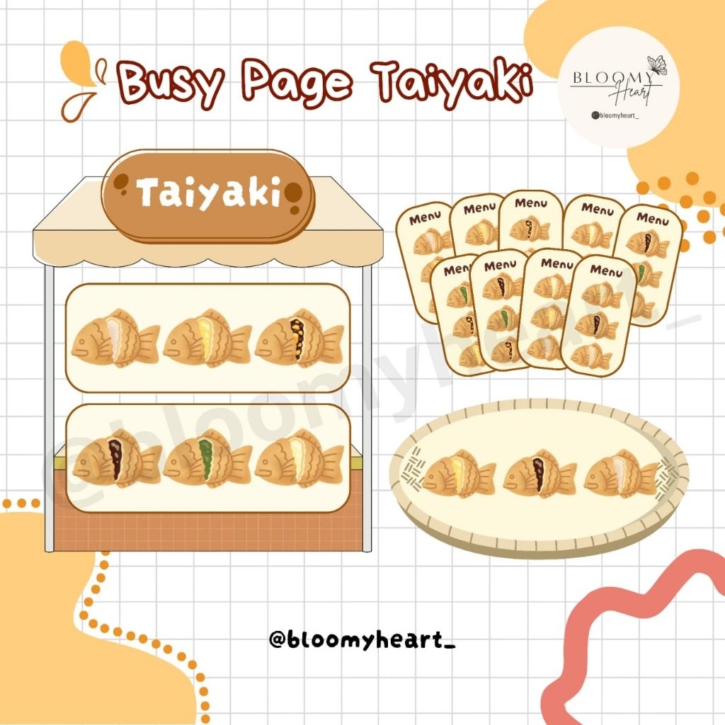 BLOOMY HEART | Kids Busy Page Taiyaki - Mainan Edukasi Anak