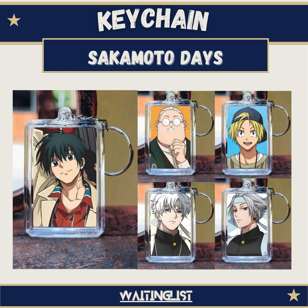 Keychain Gantungan Kunci Anime Sakamoto Days - Sakamoto- Yoichi- Shin- Gaku-Osaragi-Uzuki-Seba-Lu