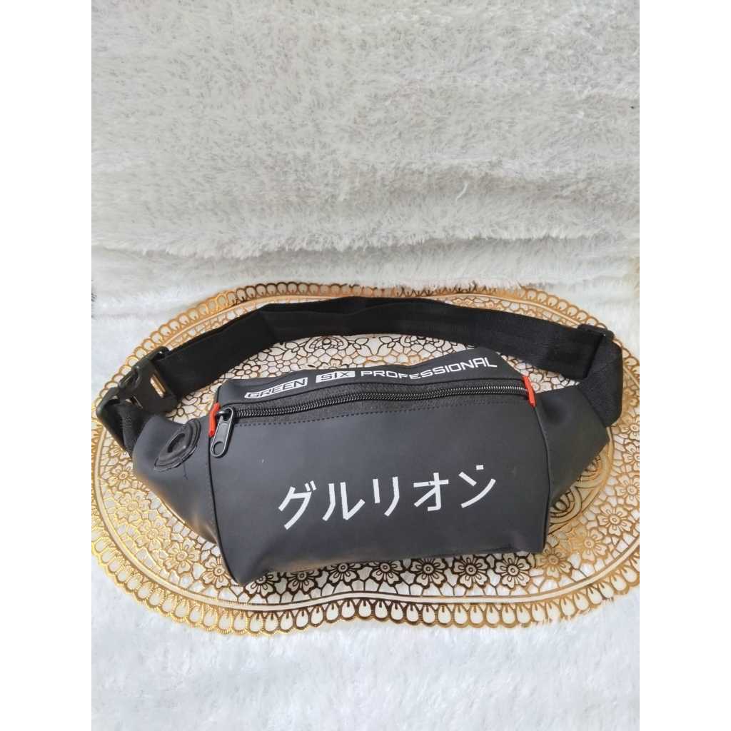 Waistbag pria casual trendy bshan bimo anti air - tas pinggang pria - tas jogging - tas selempang te