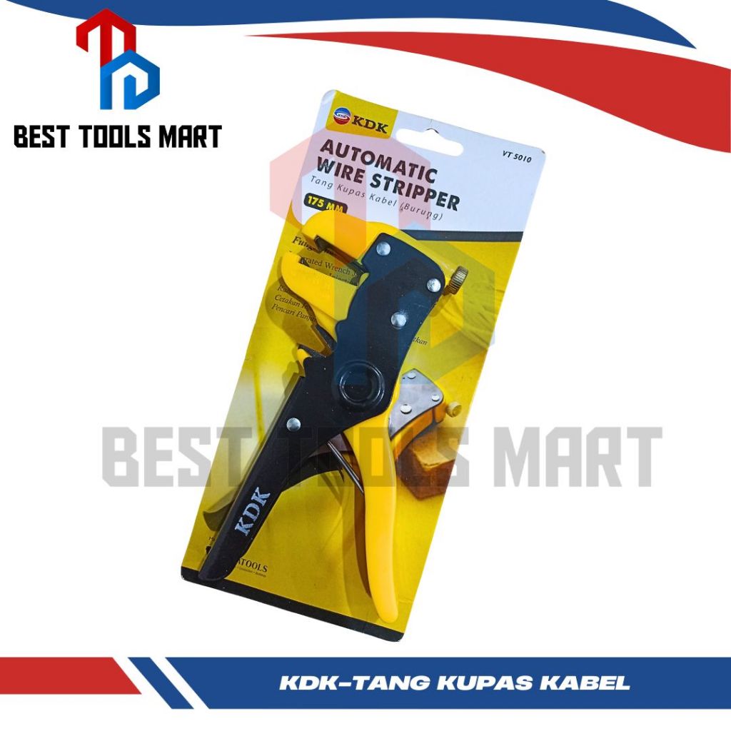 KDK Wire Stripper/Tang Potong & Kupas Kabel 0.5 - 6 mm Bahan Plastik Tang kupas kabel wire stripper 