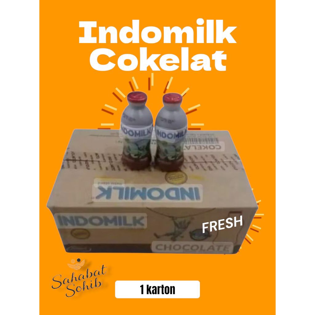 Indomilk botol 190ml cokelat 1 karton (max pembelian 1 karton)