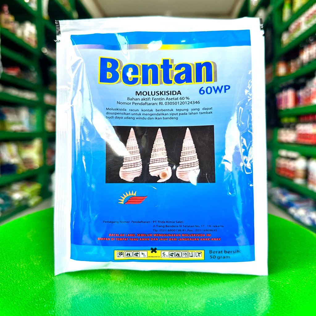 BENTAN 60Wp 50 Gram - Moluskisida Bentan 50Gram Pembasmi Keong dan Siput